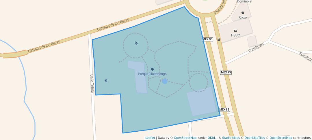 walking in Parque Tlaltenango map in Cuernavaca