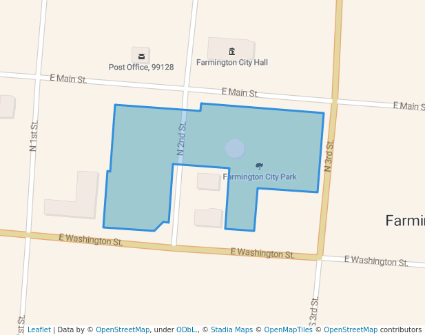 walking in Farmington City Park map in Farmington