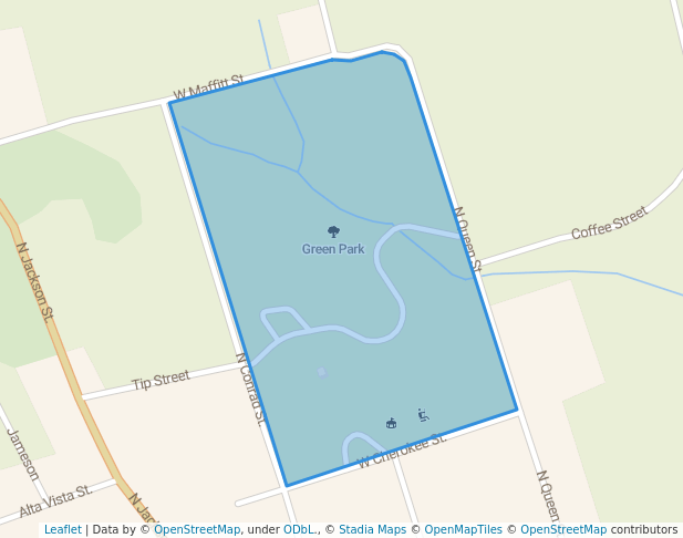 walking in Green Park map in Palestine