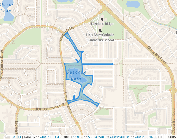 walking in Cascade Park map in Sherwood Park