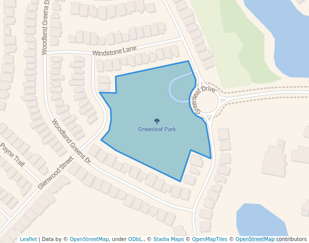 walking in Greenleaf Park map in Ponte Vedra Beach