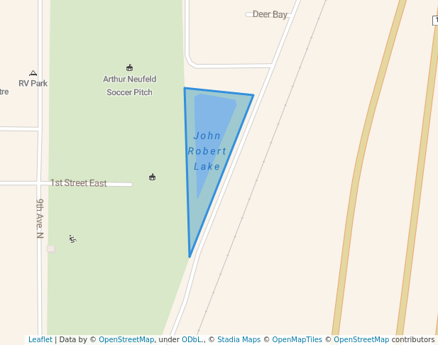 walking in Deer Meadows map in Warman