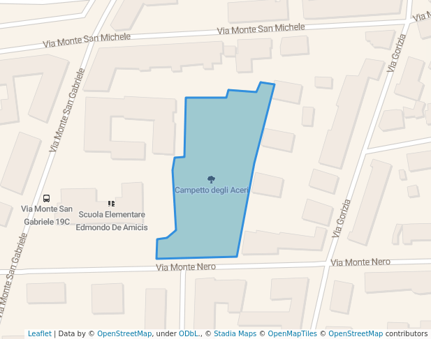 walking in Campetto degli Aceri map in Novara