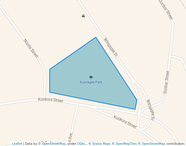 walking in Kooragee Park map in Griffith