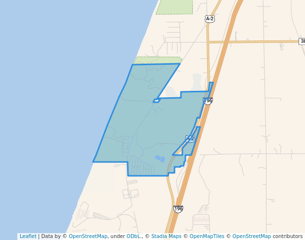 walking in Van Buren State Park map in South Haven