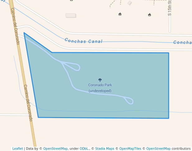 walking in Coronado Park (undeveloped) map in Tucumcari