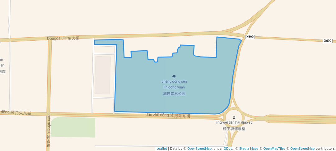 walking in 城东森林公园 map in Changzhi