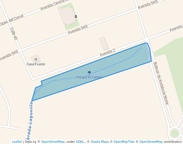 walking in Parque El Cafetal map in San José