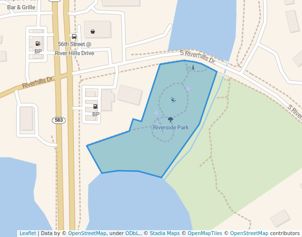 walking in Riverside Park map in Temple Terrace