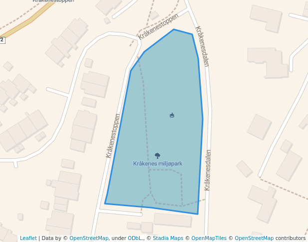 walking in Kråkenes miljøpark map in Bergen