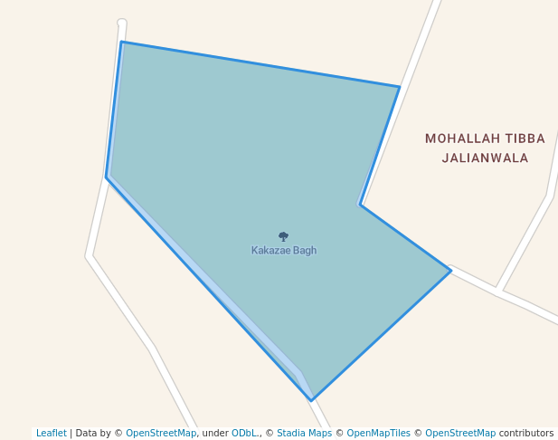 walking in Kakazae Bagh map in Sialkot