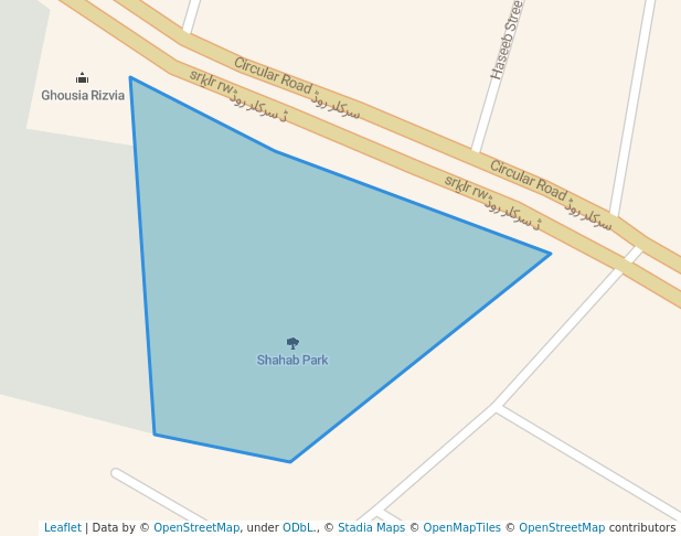 walking in Shahab Park map in Sialkot