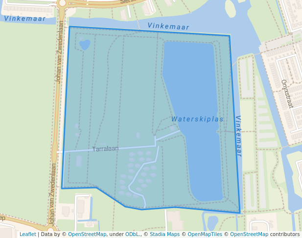 walking in Westpark map in Groningen