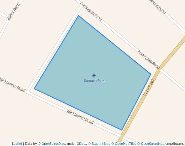 walking in Saroosh Park map in Sialkot