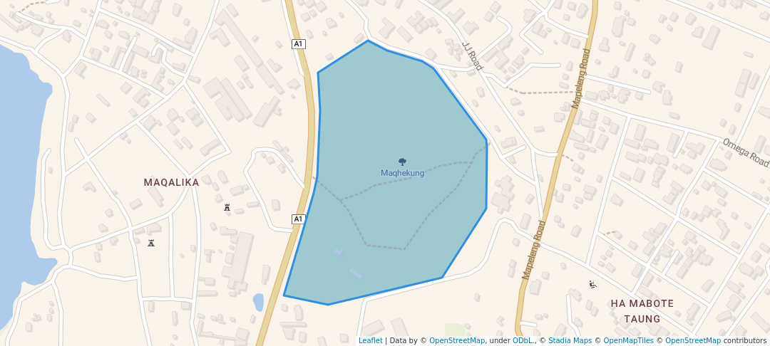 walking in Maqhekung map in Foso