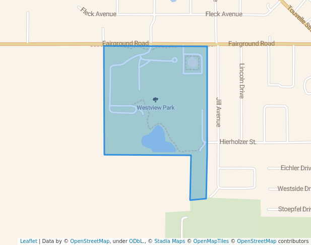 walking in Westview Park map in Celina