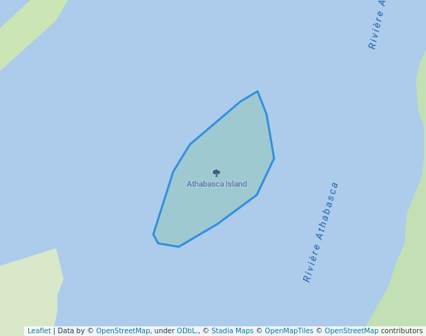 walking in Athabasca Island map in Snaring