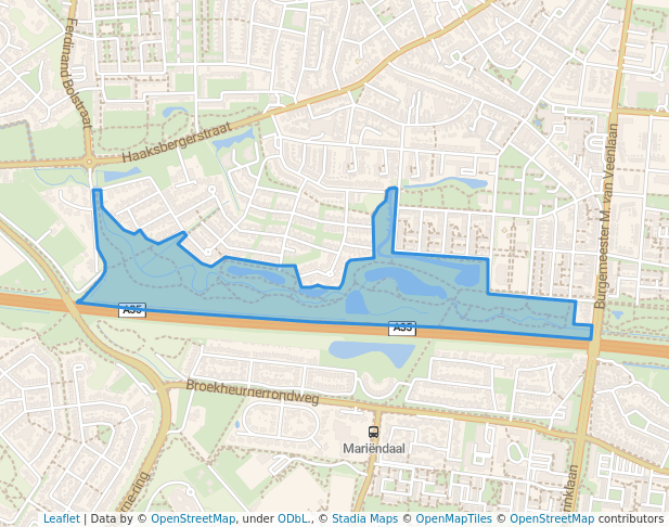 walking in Zweringbeekpark map in Enschede