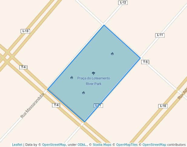 walking in Praça do Loteamento River Park map in Boa Vista