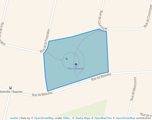 walking in Parc Beaulac map in Chambly