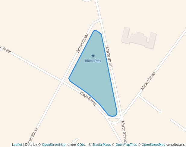 walking in Black Park map in Leeton