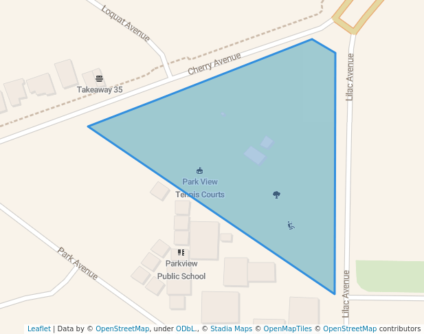 walking in Central Park map in Leeton