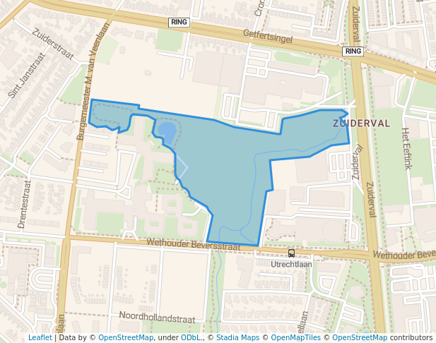 walking in Cromhoffpark map in Enschede