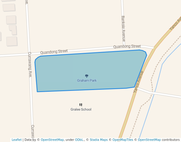 walking in Graham Park map in Leeton