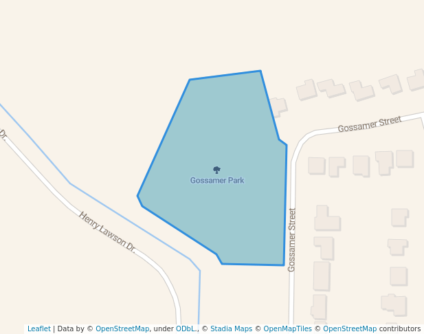 walking in Gossamer Park map in Leeton