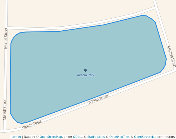 walking in Acacia Park map in Leeton