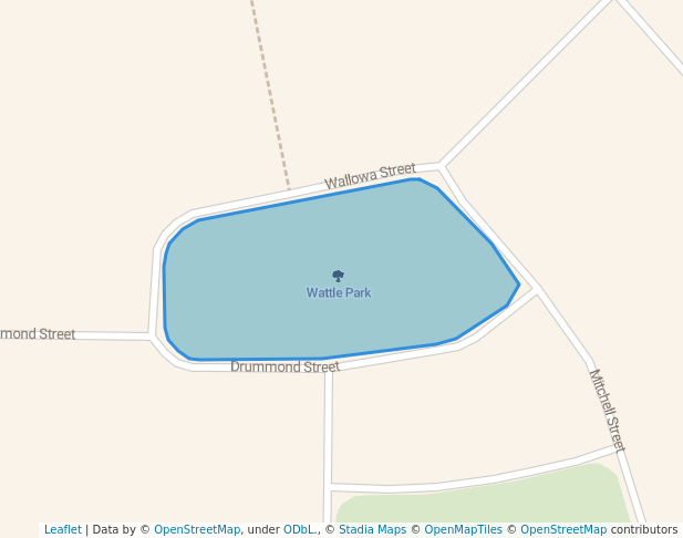 walking in Wattle Park map in Leeton