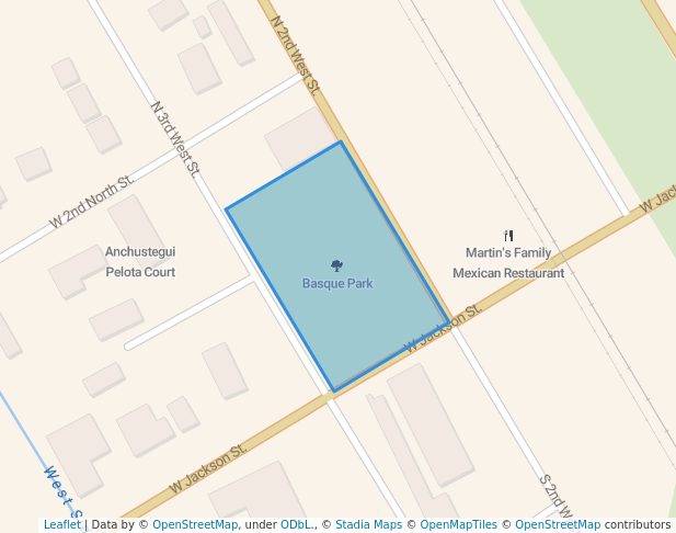 walking in Basque Park map in Mountain Home