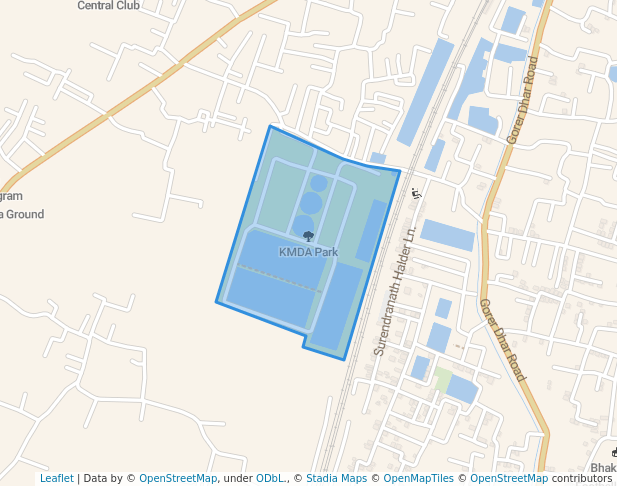 walking in KMDA Park map in Chandannagar