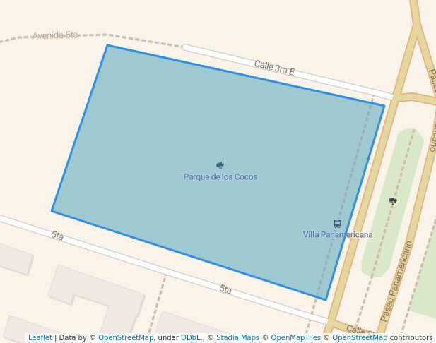 walking in Parque de los Cocos map in Havana