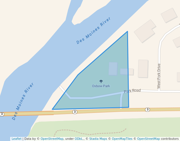 walking in Oxbow Park map in Humboldt