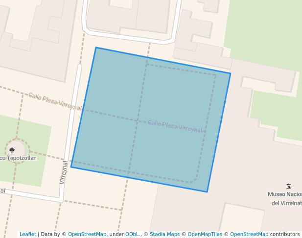 walking in Parque Tepotzotlan map in Tepotzotlán