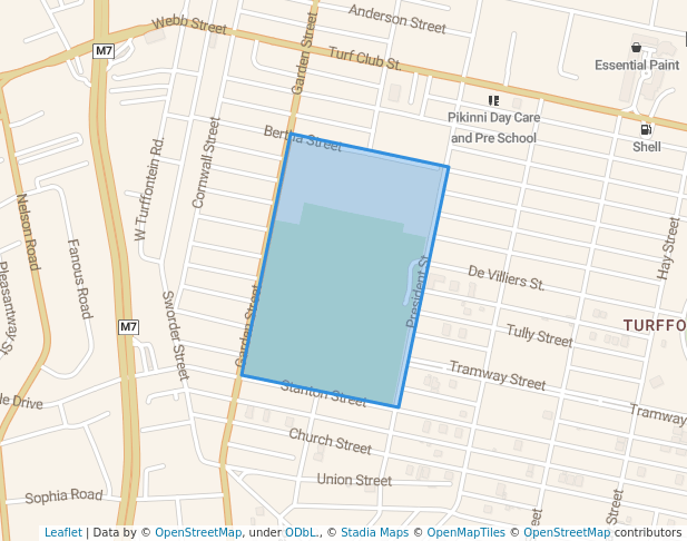 walking in Christopherson Park map in Johannesburg South