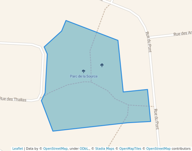 walking in Parc de la Source map in Marieville