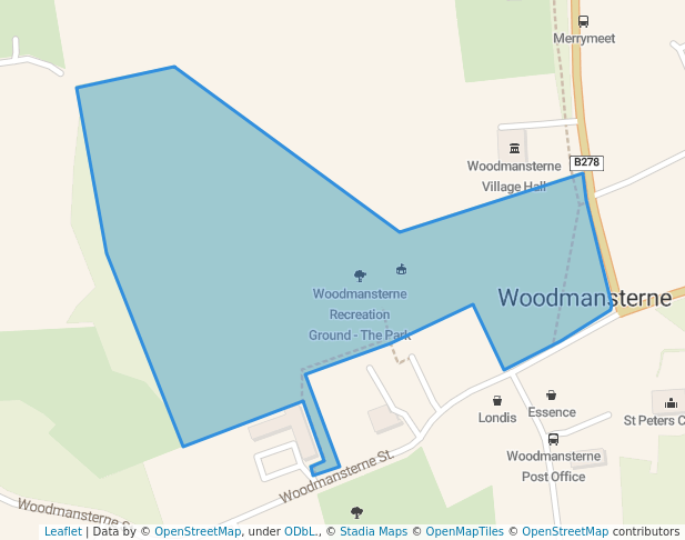 walking in Woodmansterne Recreation Ground - The Park map in Banstead