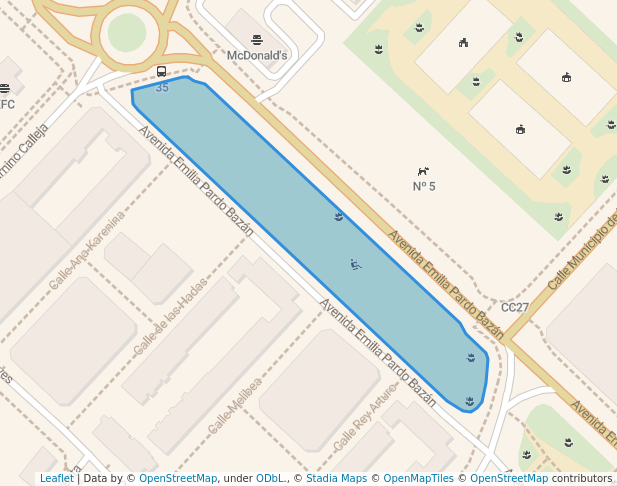 walking in Jardines de la Fantasía map in Albacete