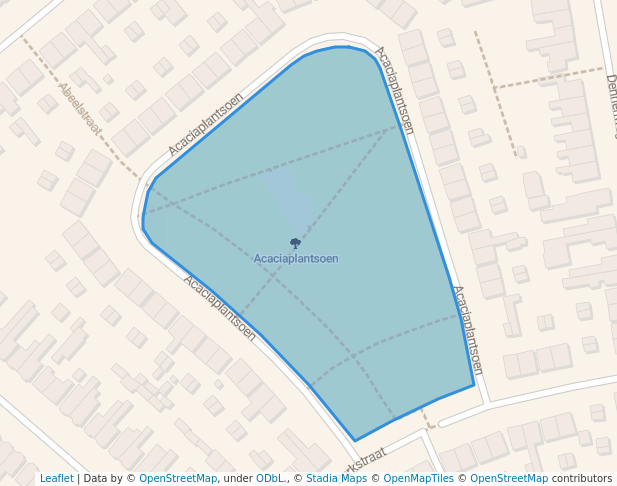 walking in Acaciaplantsoen map in Enschede
