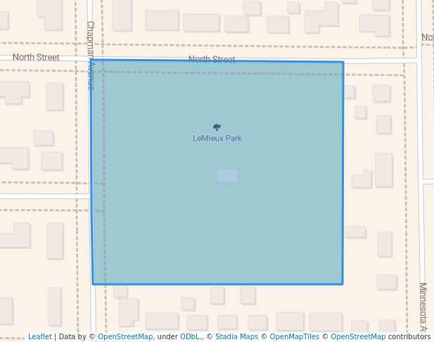 walking in LeMieux Park map in North Fond du Lac