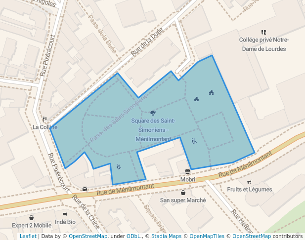 Square des Saint-Simoniens - Ménilmontant