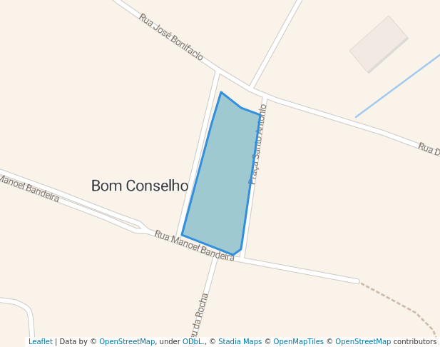 walking in Praca Santo Antonio map in Bom Conselho