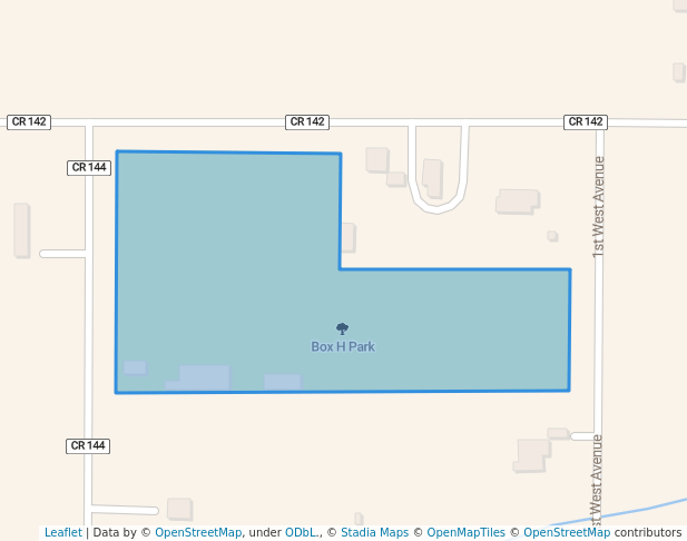 walking in Box H Park map in Afton