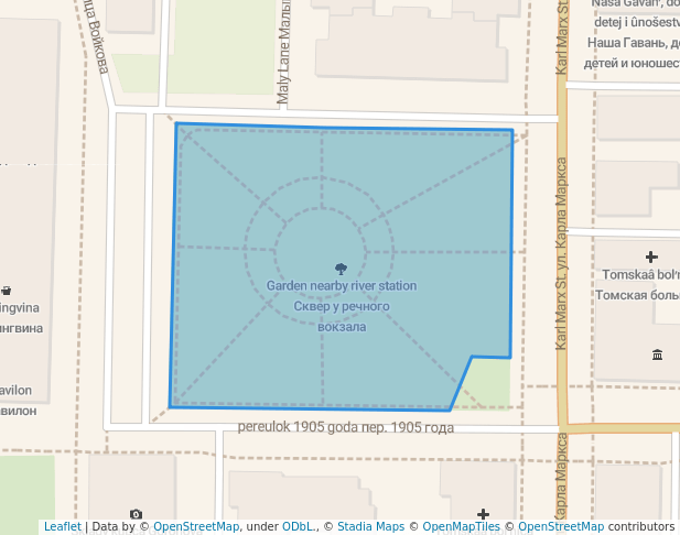 Garden nearby river station