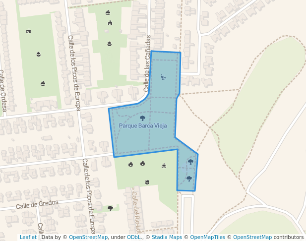 walking in Parque Barca Vieja map in Rivas-Vaciamadrid