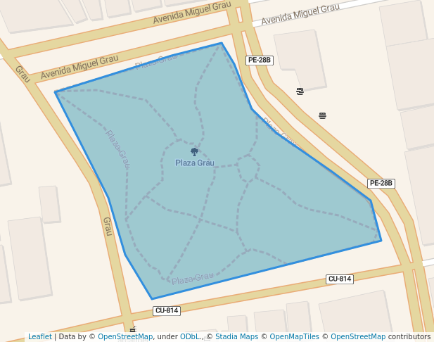 walking in Plaza Grau map in Quillabamba