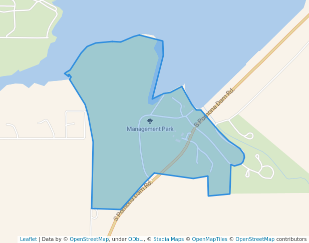 walking in Management Park map in Vassar