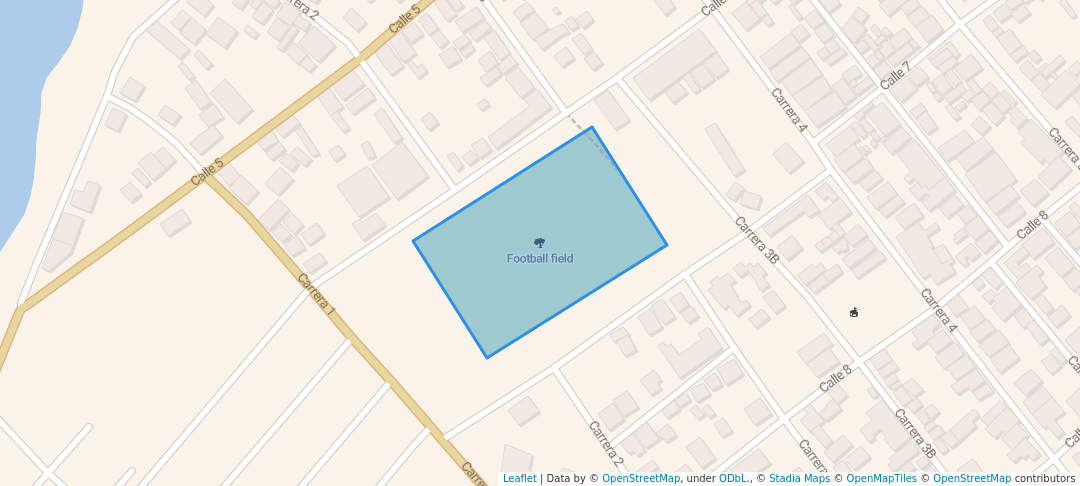 walking in Football field map in Arauquita